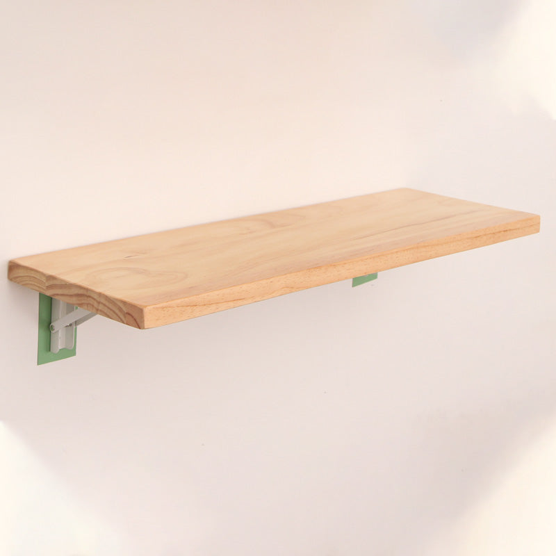 Natural Contemporary Floating Bookshelf Wall Mounted Wooden Shelf