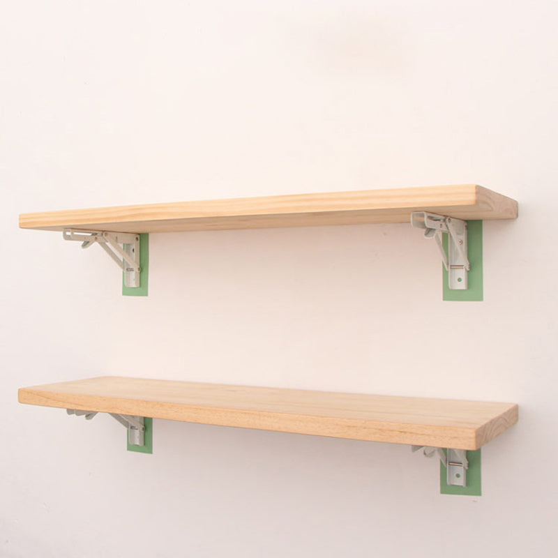 Natural Contemporary Floating Bookshelf Wall Mounted Wooden Shelf
