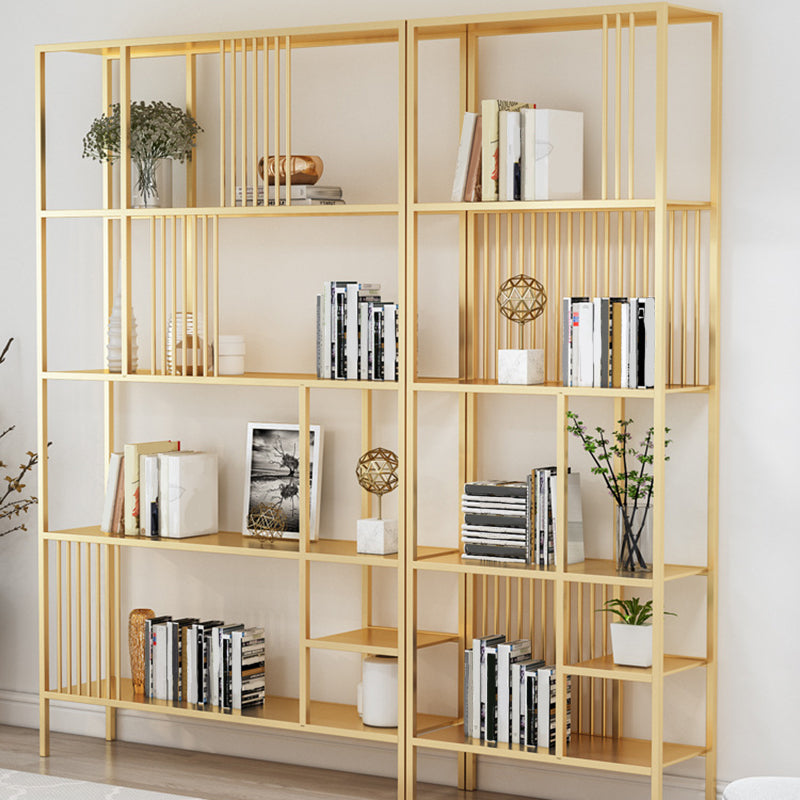 Black and Gold Modern Shelf Bookcase Metal Open Shelf for Home