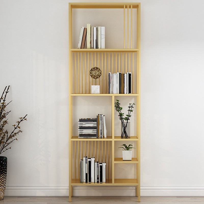 Black and Gold Modern Shelf Bookcase Metal Open Shelf for Home