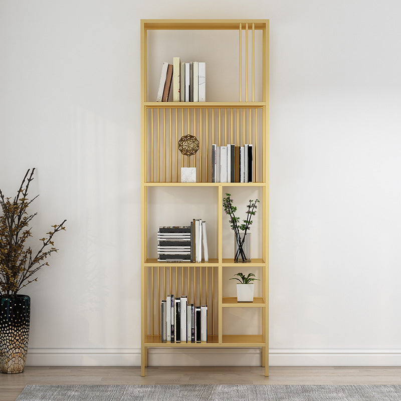 Black and Gold Modern Shelf Bookcase Metal Open Shelf for Home