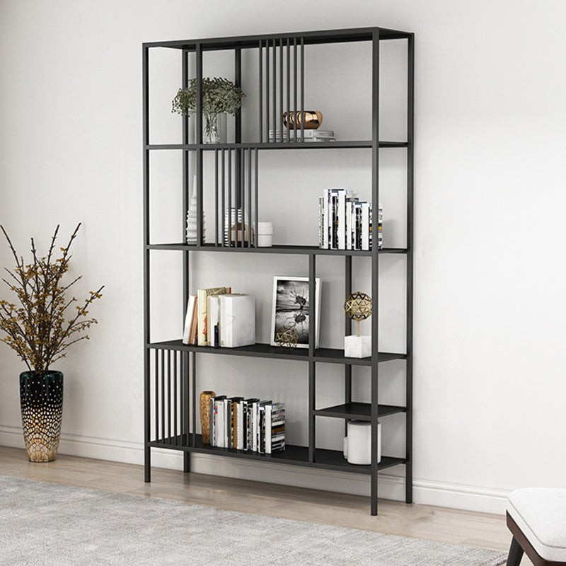 Black and Gold Modern Shelf Bookcase Metal Open Shelf for Home