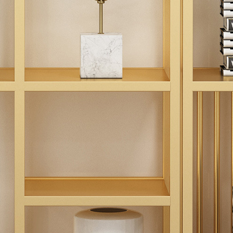 Black and Gold Modern Shelf Bookcase Metal Open Shelf for Home