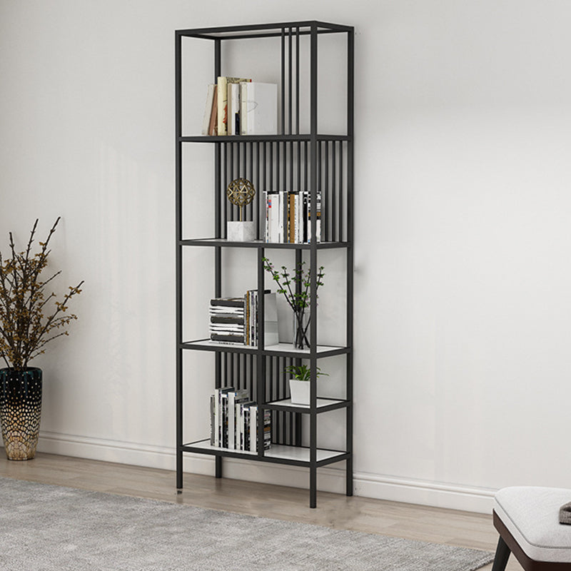 Black and Gold Modern Shelf Bookcase Metal Open Shelf for Home