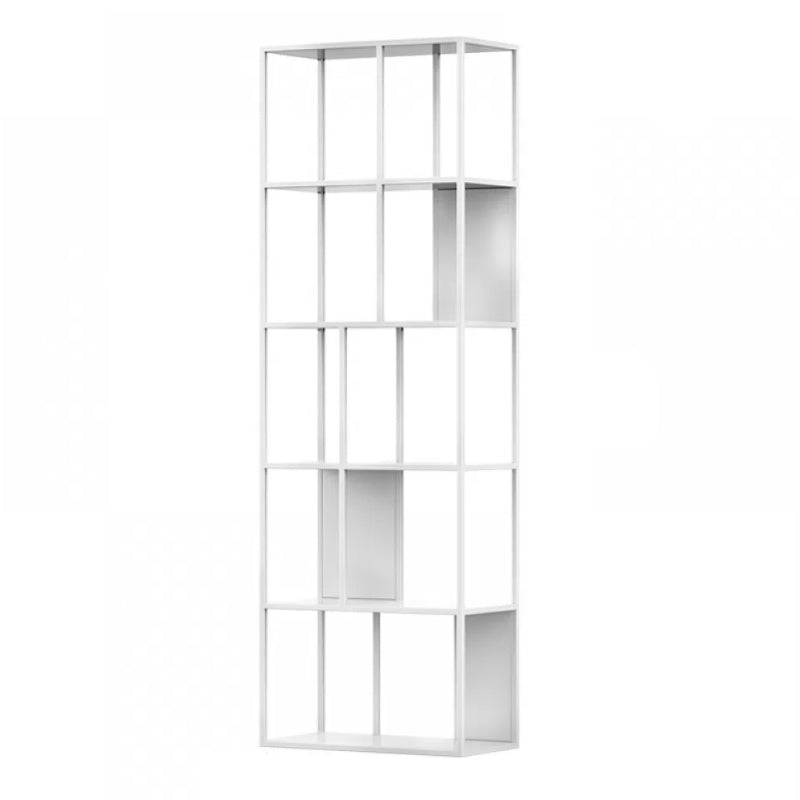 5-Shelf Modern Metal Bookshelf Etagere Open Shelf Bookcase in Burnish