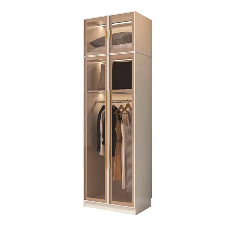 Contemporary Style Wardrobe White Colour Wood Wardrobe Closet for Home