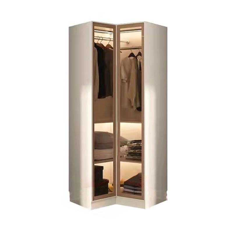 Contemporary Style Wardrobe White Colour Wood Wardrobe Closet for Home