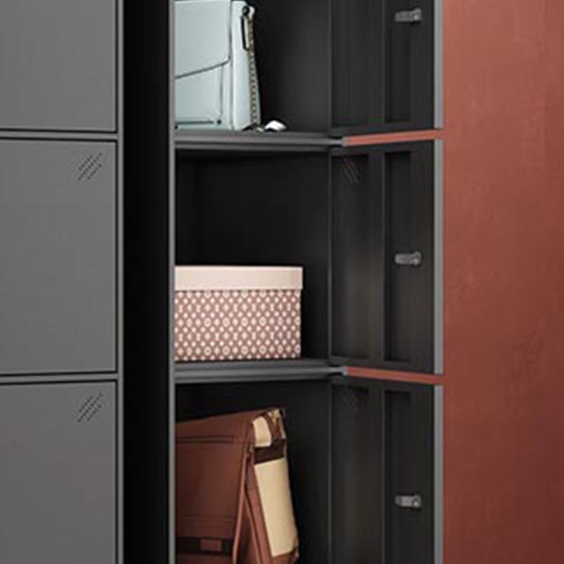 Black Metal Wardrobe Cabinet Contemporary Hinged Wardrobe Armoire