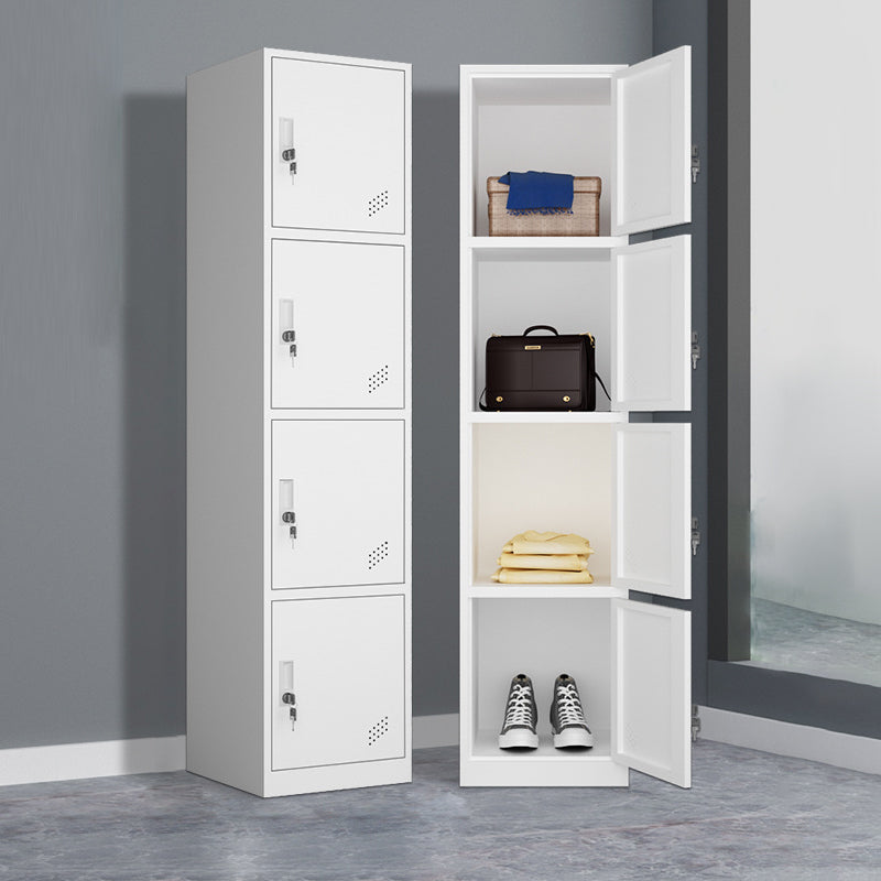 Hinged Wardrobe Armoire Contemporary Metal Storage Cabinet for Home