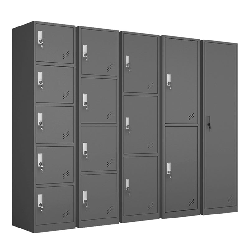 Hinged Wardrobe Armoire Contemporary Metal Storage Cabinet for Home