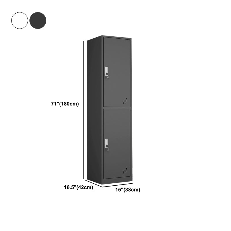Hinged Wardrobe Armoire Contemporary Metal Storage Cabinet for Home