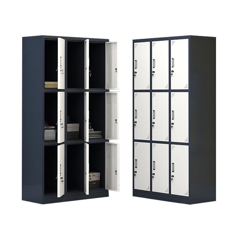 Contemporary Wardrobe Metal Freestanding Wardrobe Closet with Locks