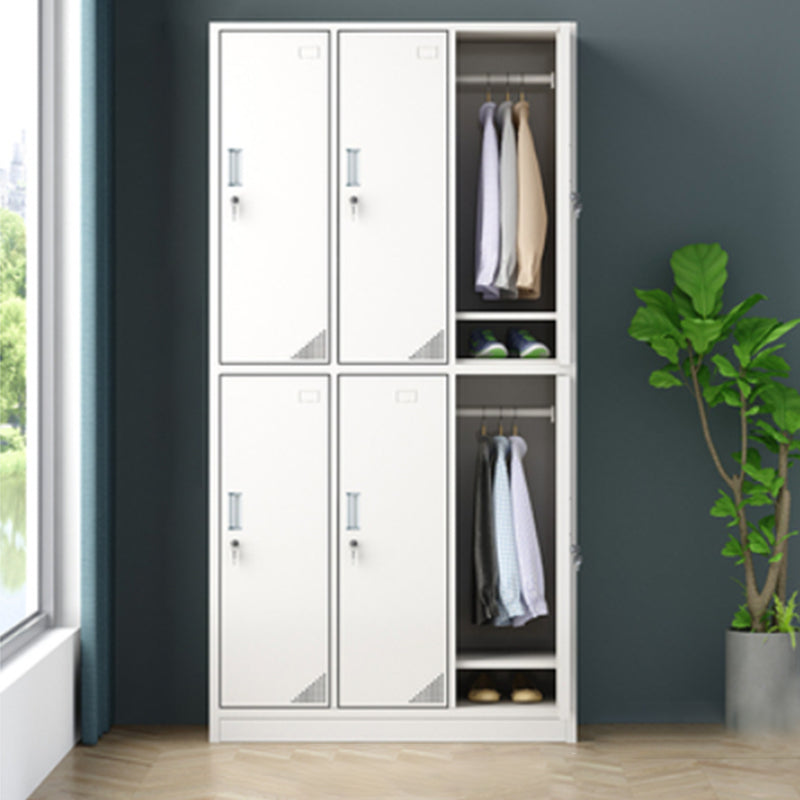 Contemporary Wardrobe Metal Freestanding Wardrobe Closet with Locks