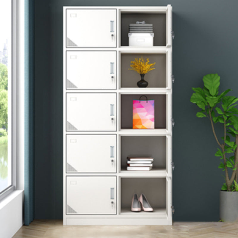 Contemporary Wardrobe Metal Freestanding Wardrobe Closet with Locks