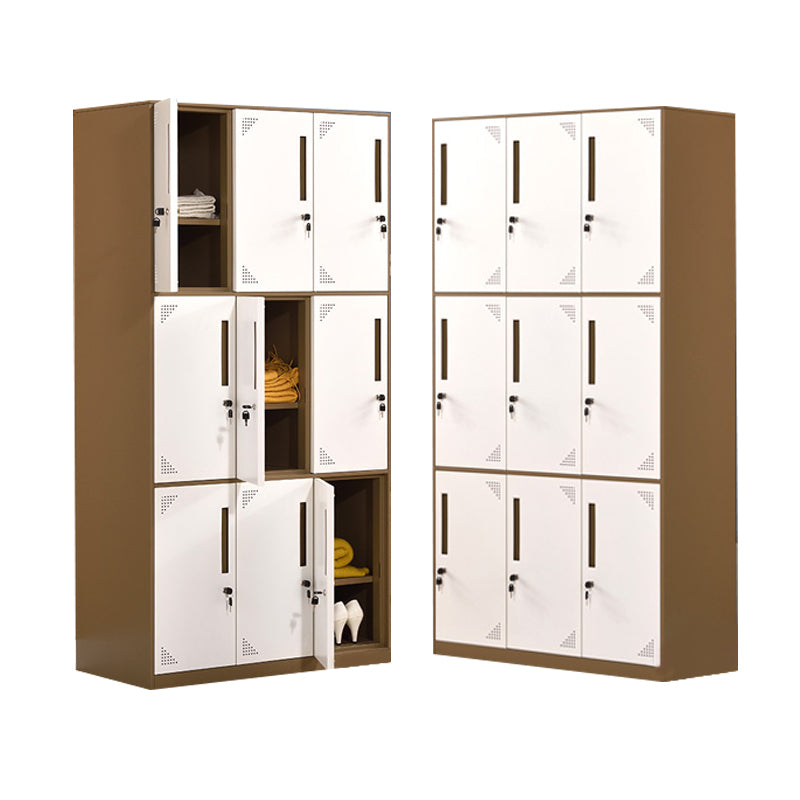 Contemporary Wardrobe Metal Freestanding Wardrobe Closet with Locks