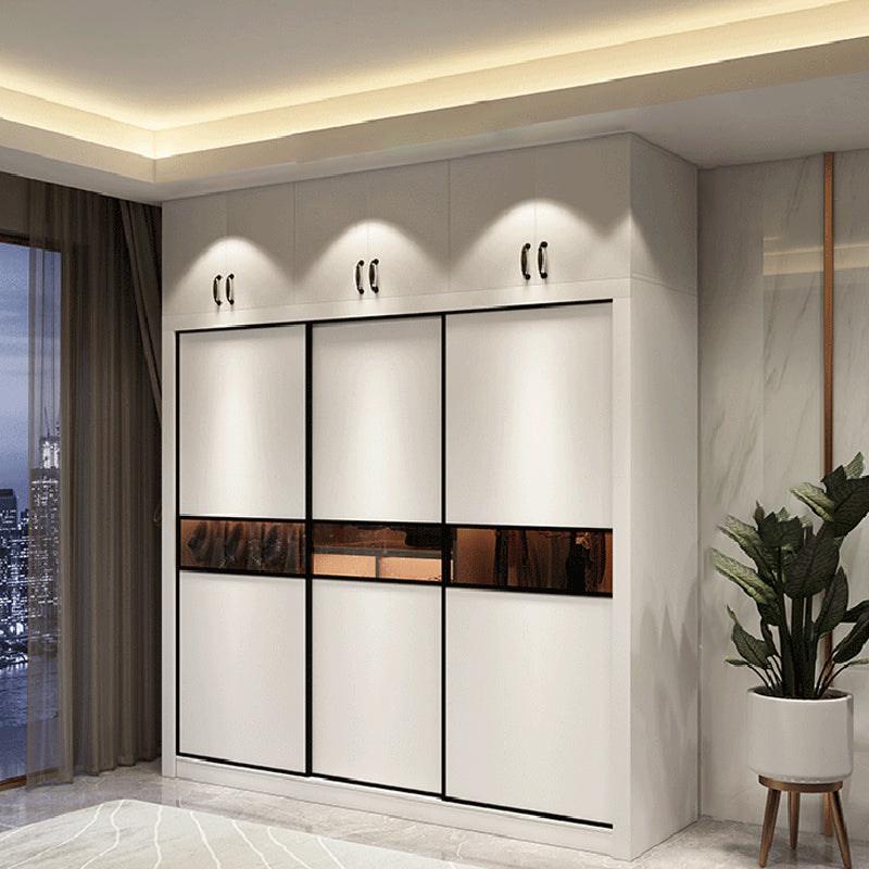 Contemporary Wardrobe Armoire Wooden Wardrobe Cabinet with Shelves