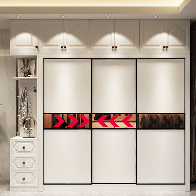 Contemporary Wardrobe Armoire Wooden Wardrobe Cabinet with Shelves