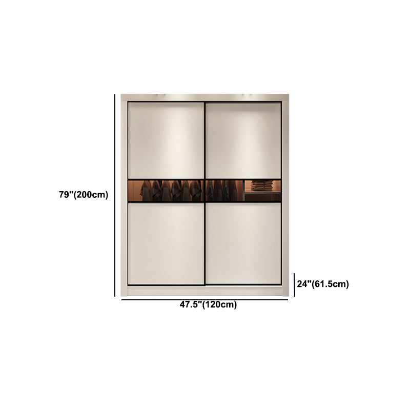 Contemporary Wardrobe Armoire Wooden Wardrobe Cabinet with Shelves