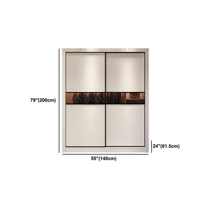 Contemporary Wardrobe Armoire Wooden Wardrobe Cabinet with Shelves