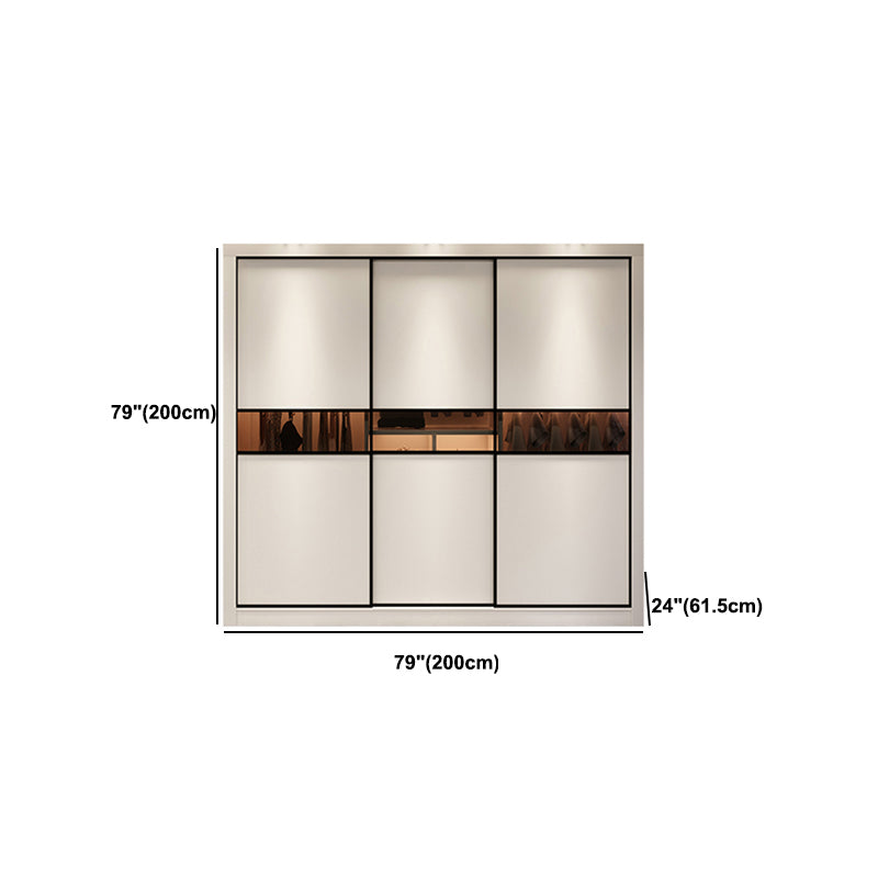 Contemporary Wardrobe Armoire Wooden Wardrobe Cabinet with Shelves