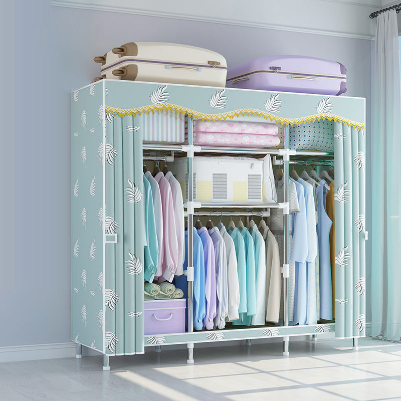 Contemporary Style Wardrobe Metal Wardrobe Closet with 1-Door