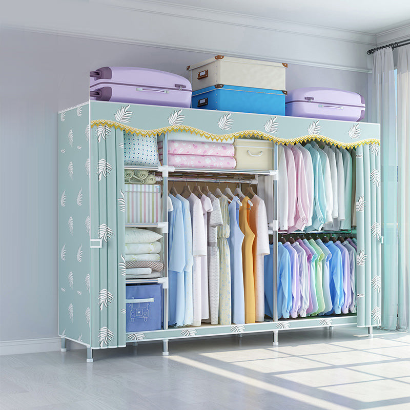 Contemporary Style Wardrobe Metal Wardrobe Closet with 1-Door