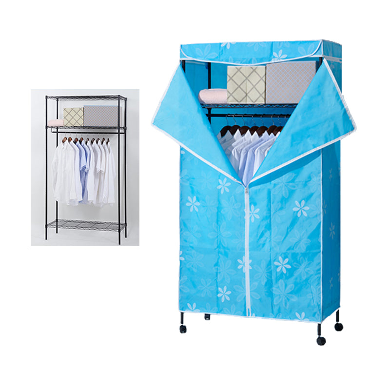 Contemporary Style Wardrobe Metal Adjustable Shelves Wardrobe Closet