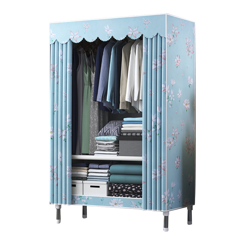 Contemporary Style Wardrobe Metal 1-Door Wardrobe Closet for Home