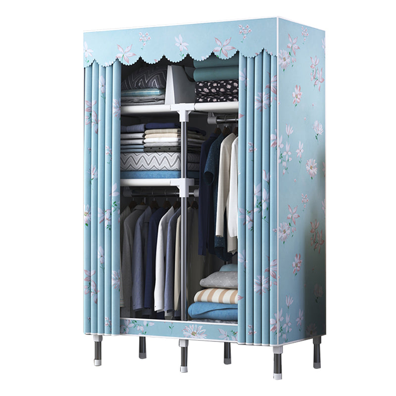 Contemporary Style Wardrobe Metal 1-Door Wardrobe Closet for Home