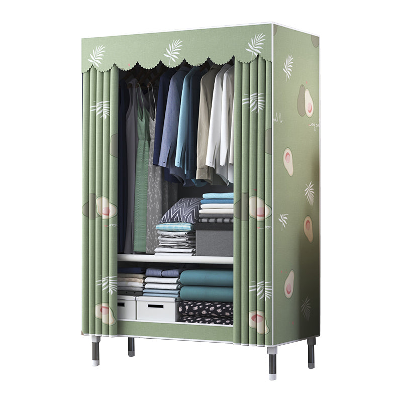 Contemporary Style Wardrobe Metal 1-Door Wardrobe Closet for Home