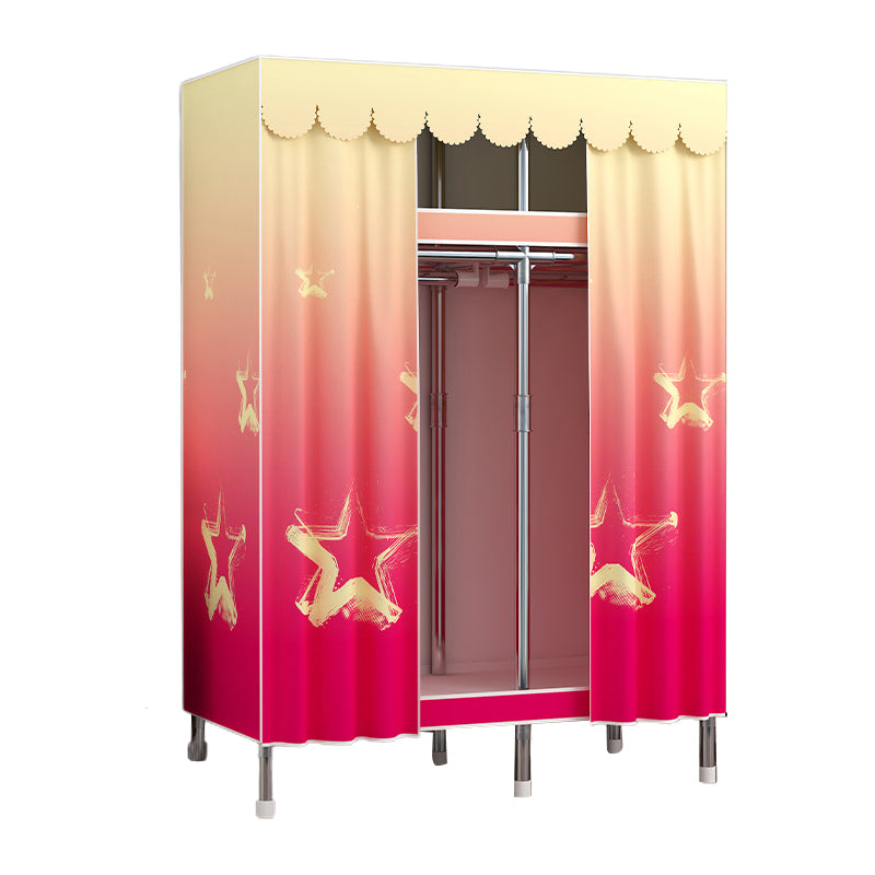 Modern Style Wardrobe Metal 1-Door Wardrobe Closet for Bedroom