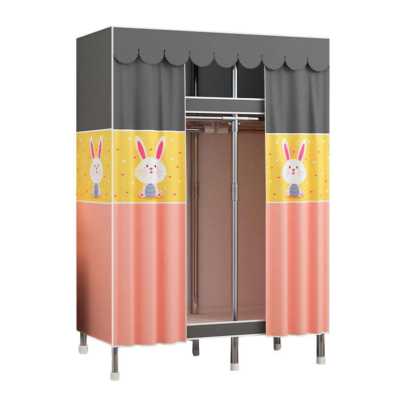 Modern Style Wardrobe Metal 1-Door Wardrobe Closet for Bedroom