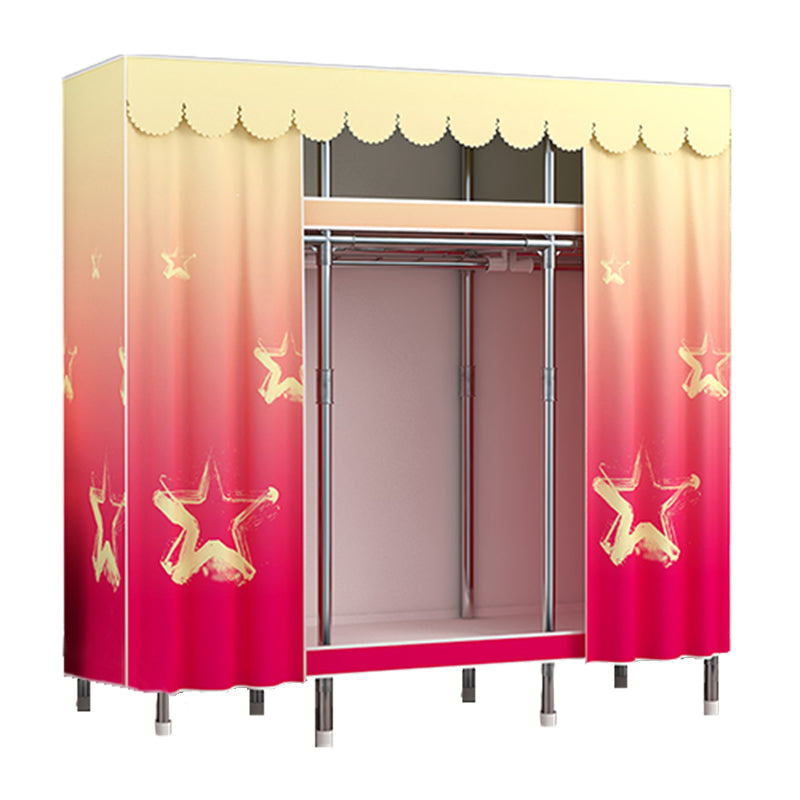 Modern Style Wardrobe Metal 1-Door Wardrobe Closet for Bedroom