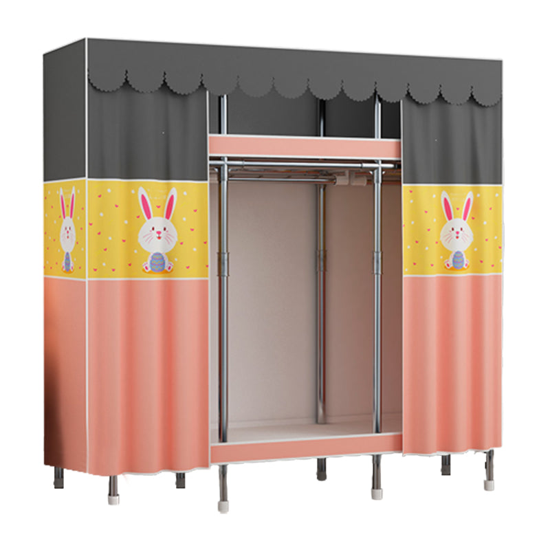 Modern Style Wardrobe Metal 1-Door Wardrobe Closet for Bedroom
