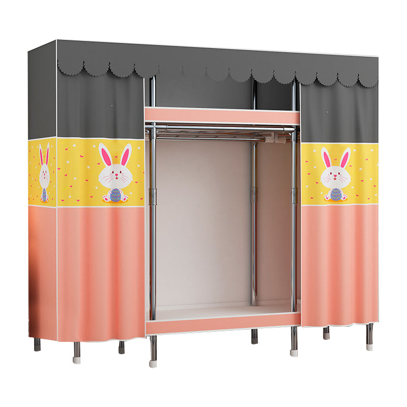 Modern Style Wardrobe Metal 1-Door Wardrobe Closet for Bedroom