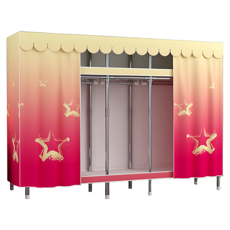 Modern Style Wardrobe Metal 1-Door Wardrobe Closet for Bedroom