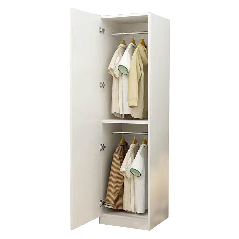 Contemporary White Wardrobe Armoire Hinged Wardrobe Cabinet for Home