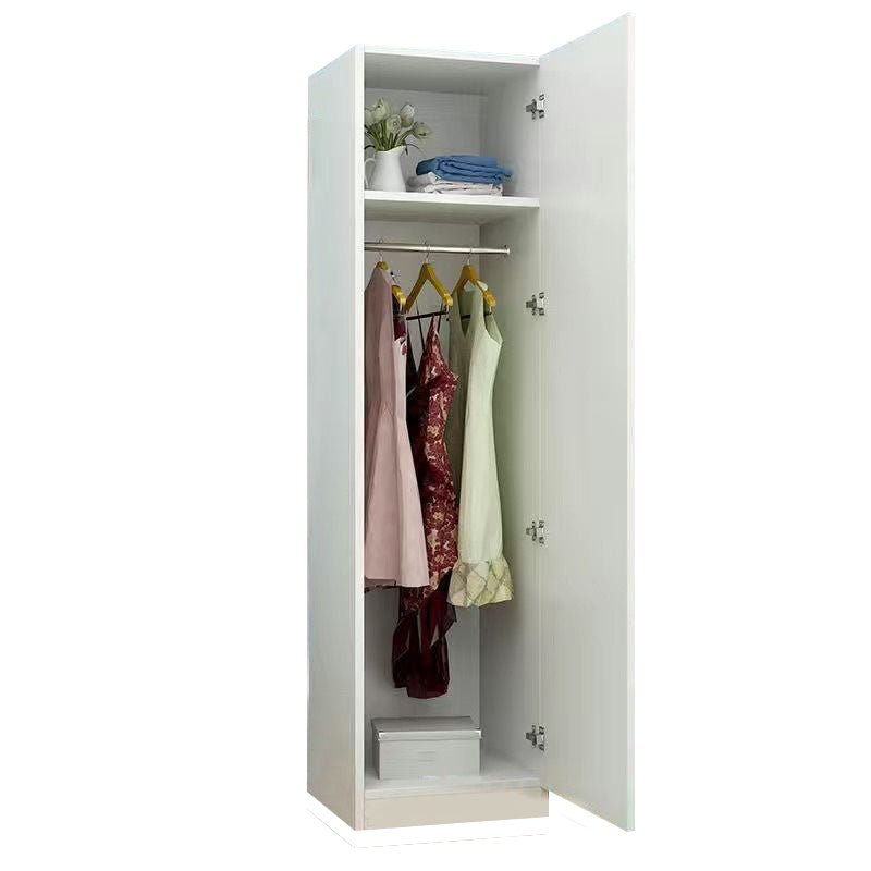 Contemporary White Wardrobe Armoire Hinged Wardrobe Cabinet for Home
