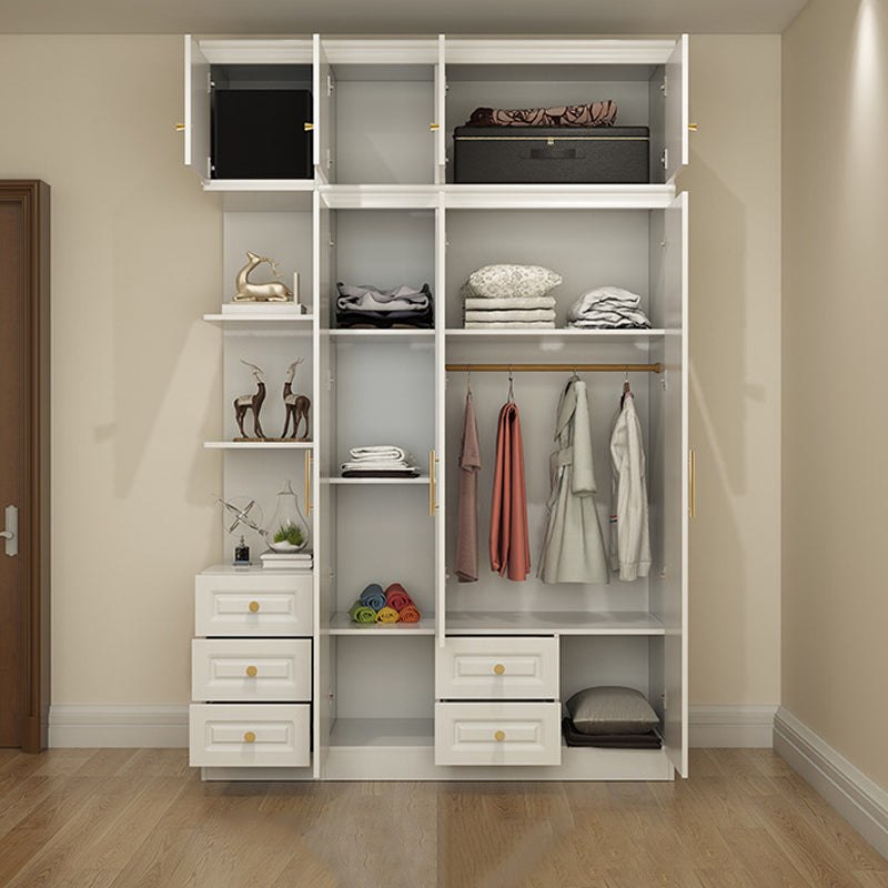 Modern Style Wooden Wardrobe White Colour Soft Close Drawer Wardrobe Closet
