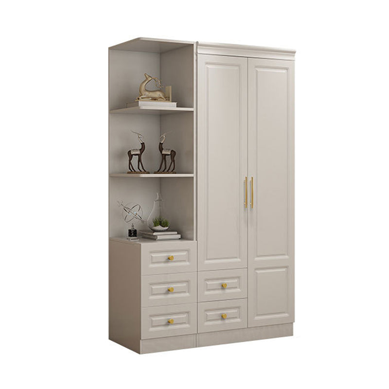 Modern Style Wooden Wardrobe White Colour Soft Close Drawer Wardrobe Closet