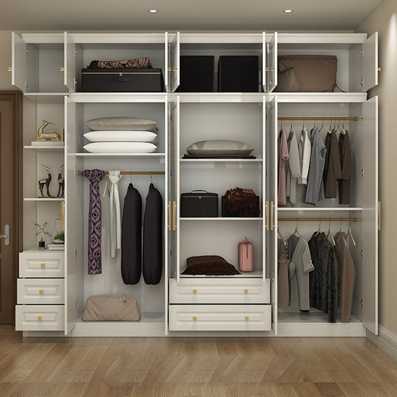 Modern Style Wooden Wardrobe White Colour Soft Close Drawer Wardrobe Closet