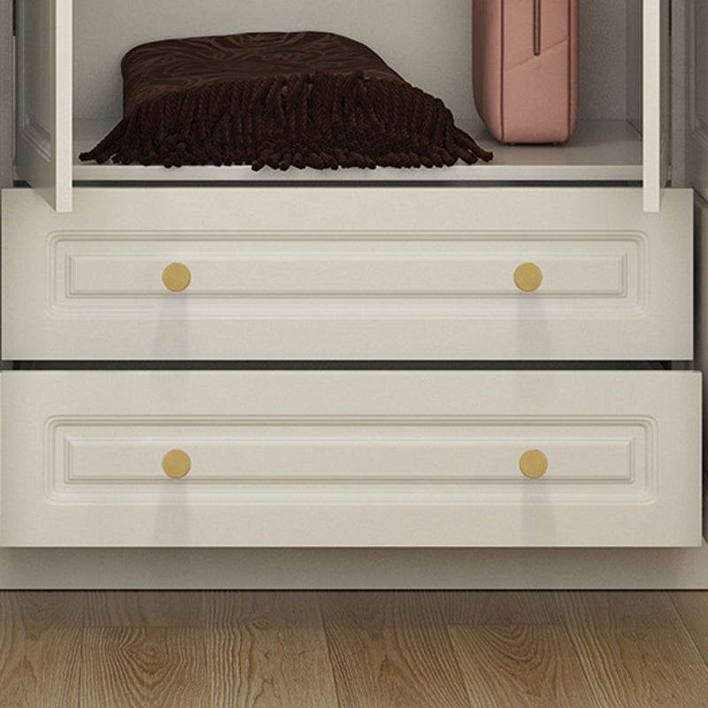 Modern Style Wooden Wardrobe White Colour Soft Close Drawer Wardrobe Closet