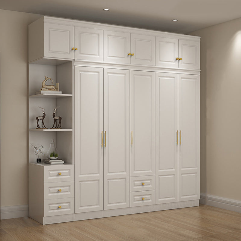 Modern Style Wooden Wardrobe White Colour Soft Close Drawer Wardrobe Closet
