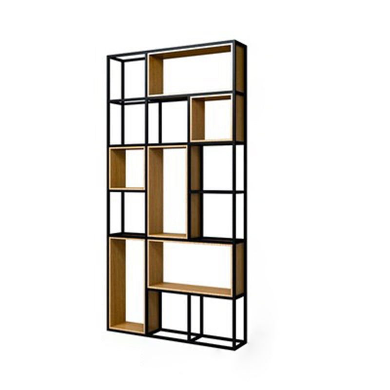 Modern Office Open Shelf Natural 11.81" W Engineered Wood Bookshelf