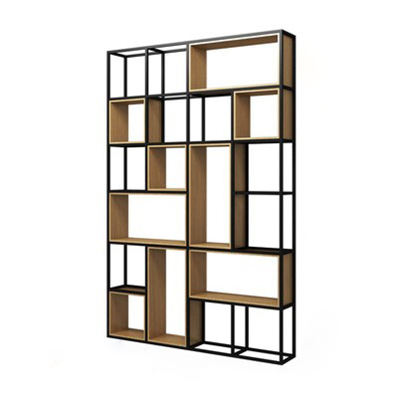 Modern Office Open Shelf Natural 11.81" W Engineered Wood Bookshelf