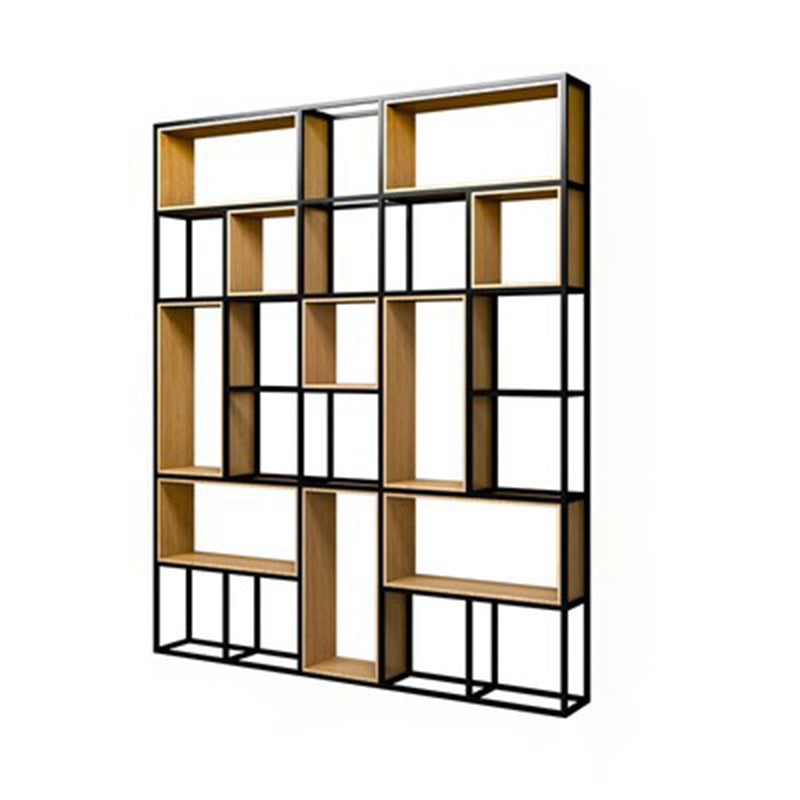 Modern Office Open Shelf Natural 11.81" W Engineered Wood Bookshelf