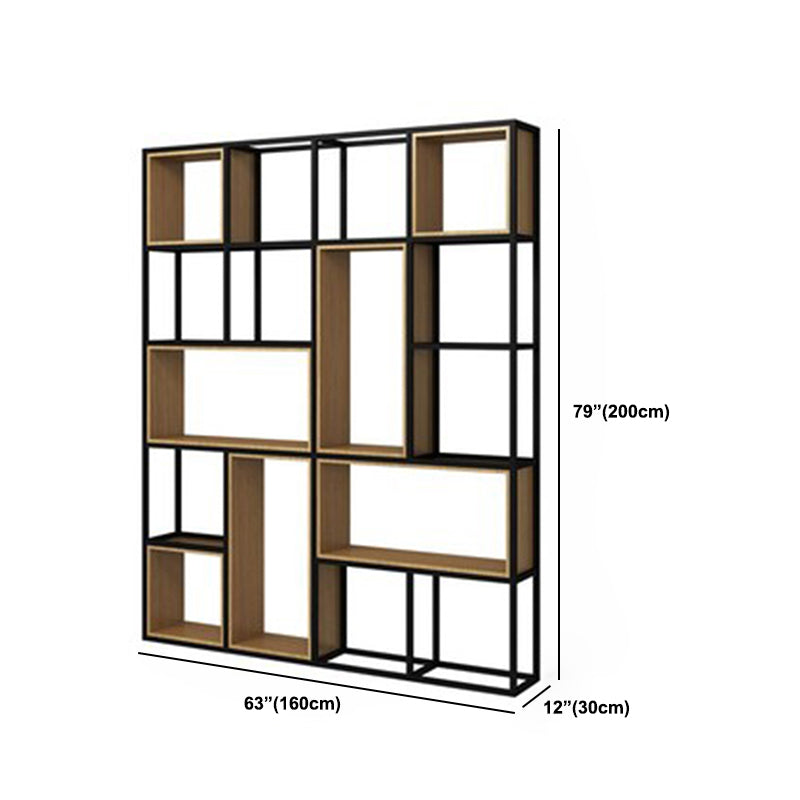 Modern Office Open Shelf Natural 11.81" W Engineered Wood Bookshelf