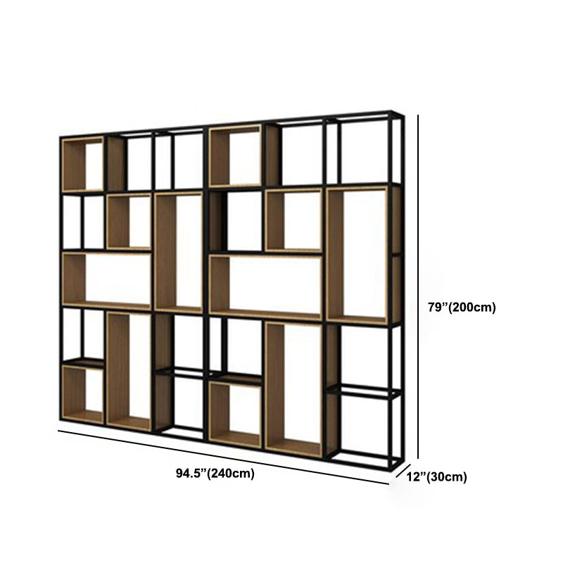 Modern Office Open Shelf Natural 11.81" W Engineered Wood Bookshelf