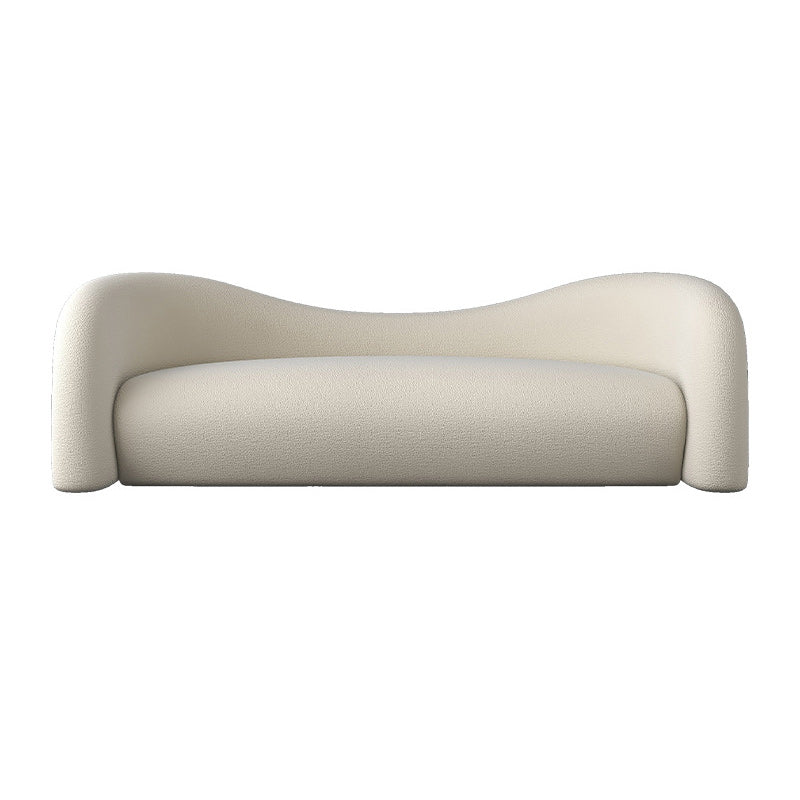 Modern Simple Curved Sofa 30.7" High Sloped Arm Living Room Seating