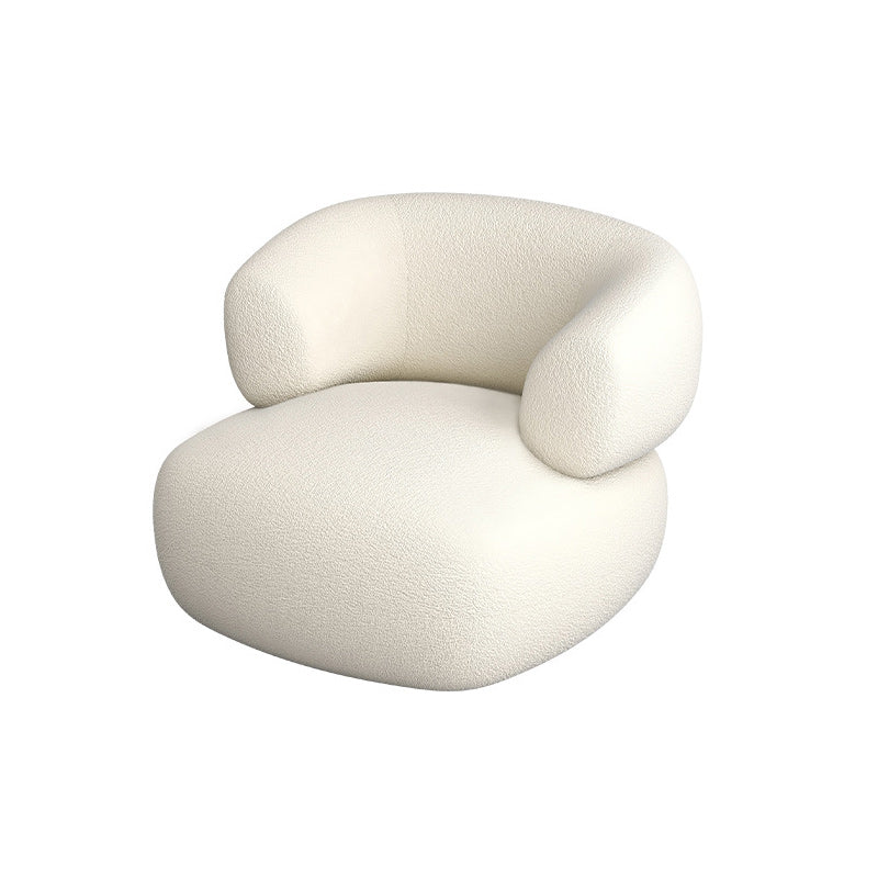 Modern Simple Curved Sofa 30.7" High Sloped Arm Living Room Seating